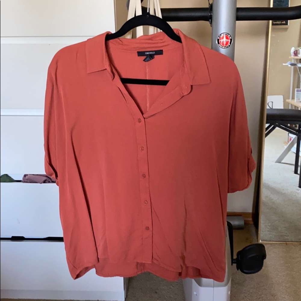 Forever 21 coral blouse